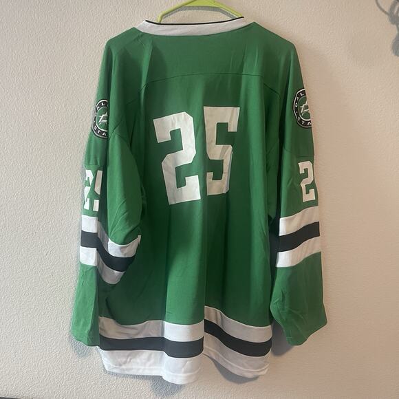 Dallas Stars & Frisco Roughriders Riders Promo Jersey /Green Sz L - Picture 4 of 4